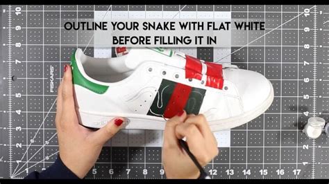 gucci snakes tutorial|How to DIY Dupe Gucci Snake Sneakers .